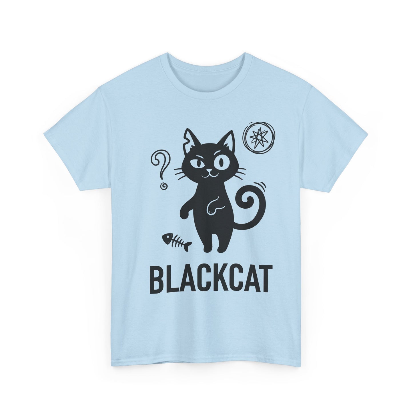 Black Cat Graphic Tee — Cute Cartoon Kitty T-Shirt
