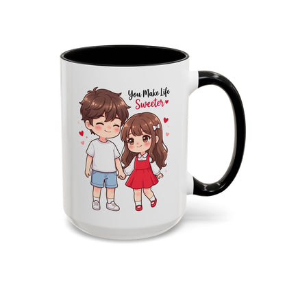 You Make Life Sweeter Couple Coffee Mug