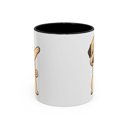 Dabbing Pug Coffee Mug — Cute Dog Accent Mug (11/15 oz)