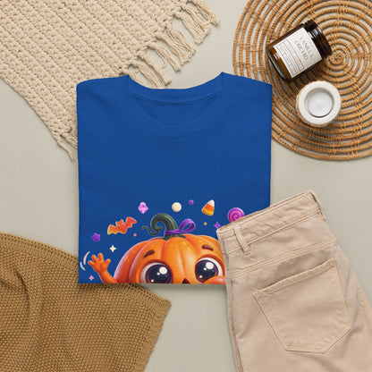 Halloween Pumpkin T‑Shirt — Happy Jack-O'-Lantern Candy Graphic Tee