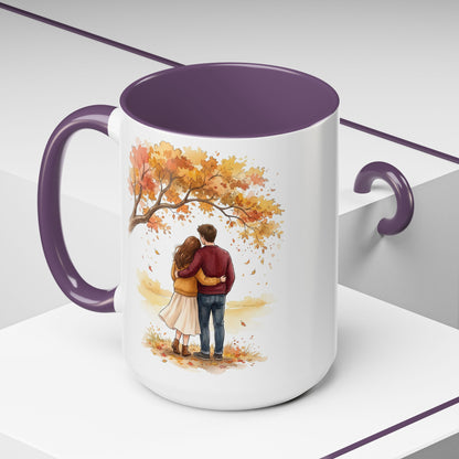 Autumn Couple Under Tree Coffee Mug