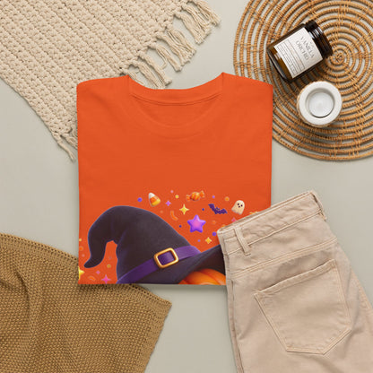 Pumpkin Witch T-Shirt — Cute Halloween Jack-o'-Lantern with Witch Hat