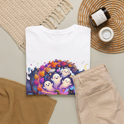 Halloween Pumpkin & Ghosts T-Shirt — Cute Spooky Jack-O'-Lantern Tee