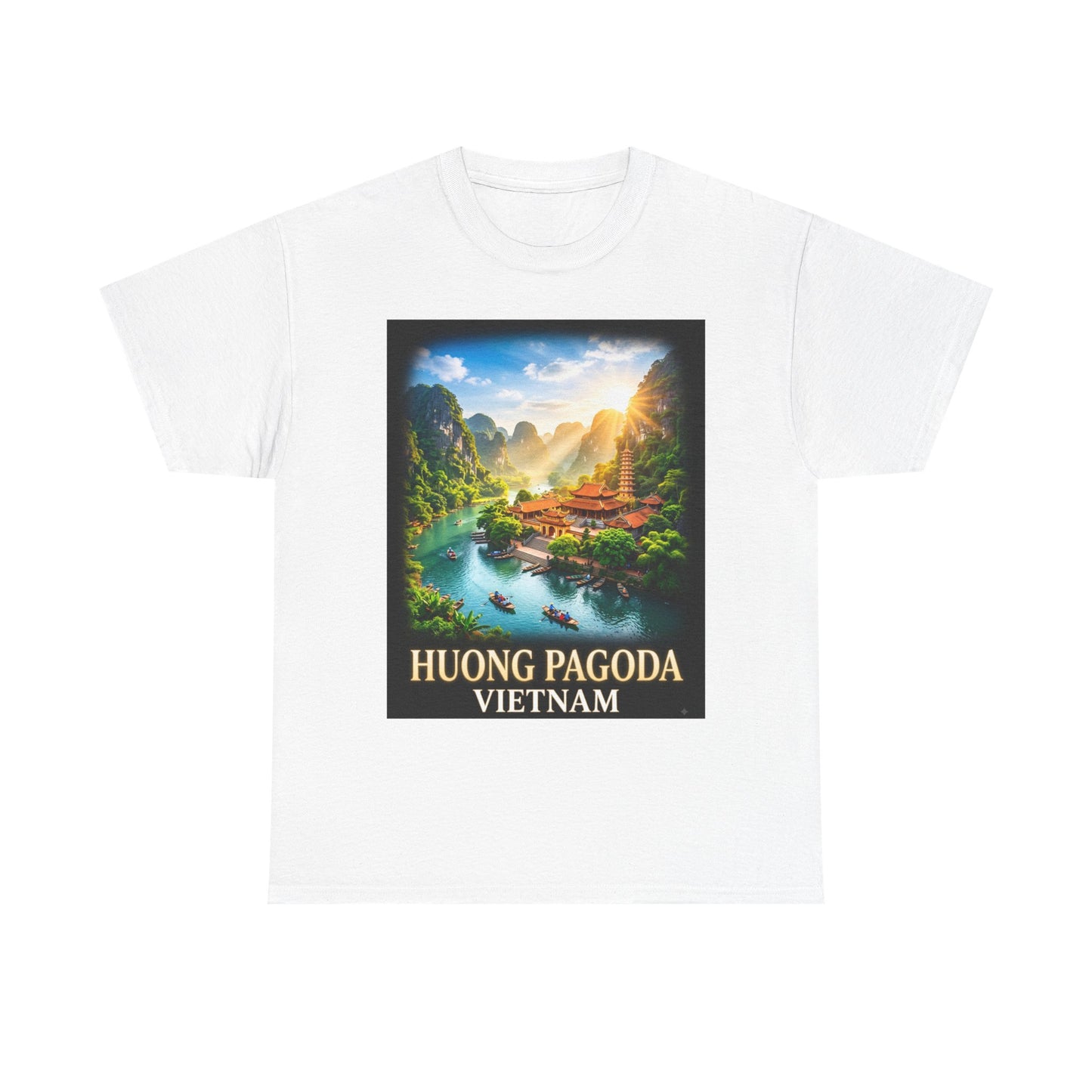 Huong Pagoda Vietnam Tee — Scenic Travel Poster T-Shirt
