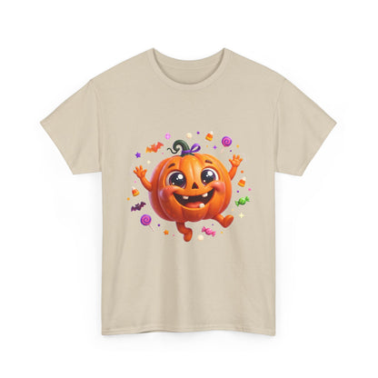 Halloween Pumpkin T‑Shirt — Happy Jack-O'-Lantern Candy Graphic Tee