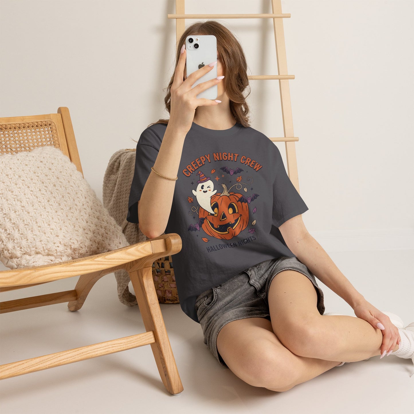 Halloween Nights T-Shirt — Creepy Night Crew Pumpkin & Ghost Tee