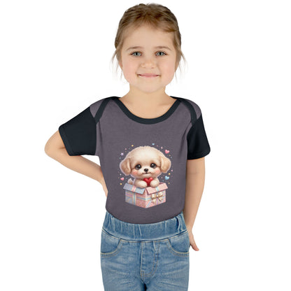 Baby Bodysuit — Cute Puppy in Gift Box Infant Onesie
