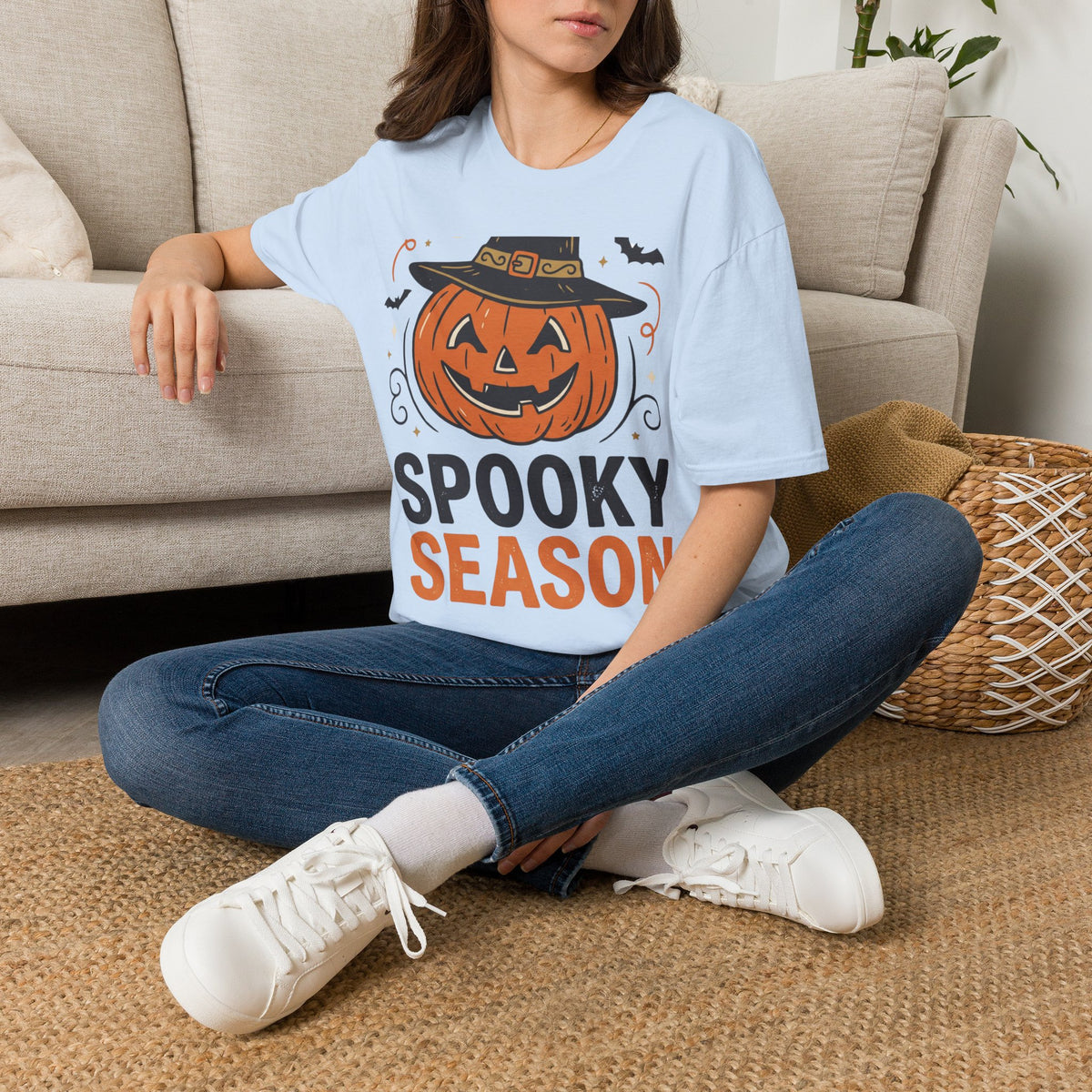 Spooky Season Pumpkin Tee — Jack-O'-Lantern Graphic Halloween T-Shirt