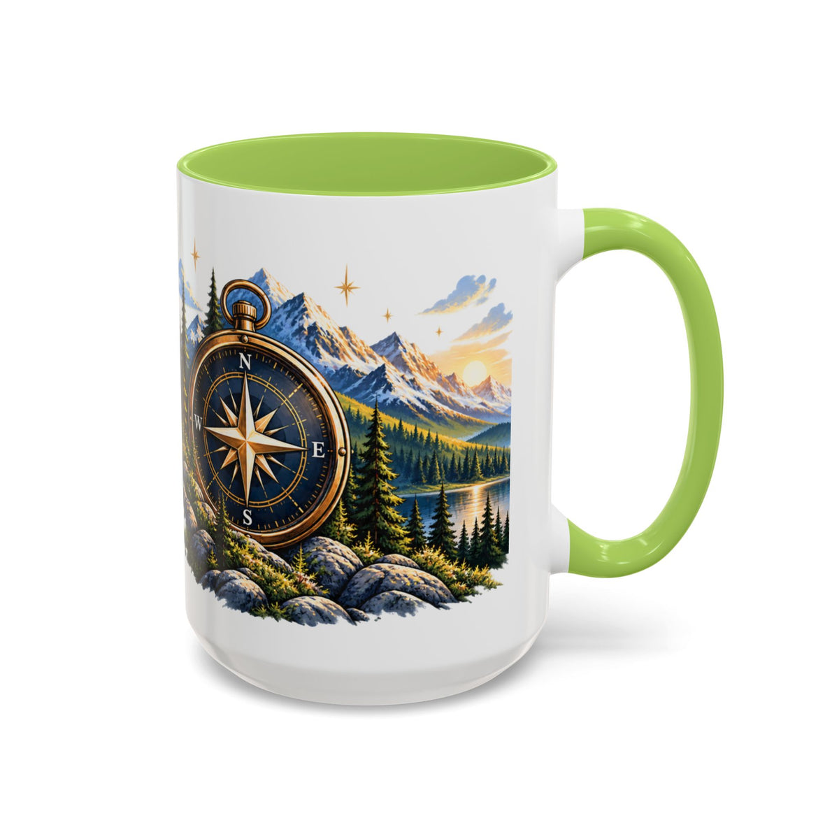 Adventure Compass Mountain Coffee Mug