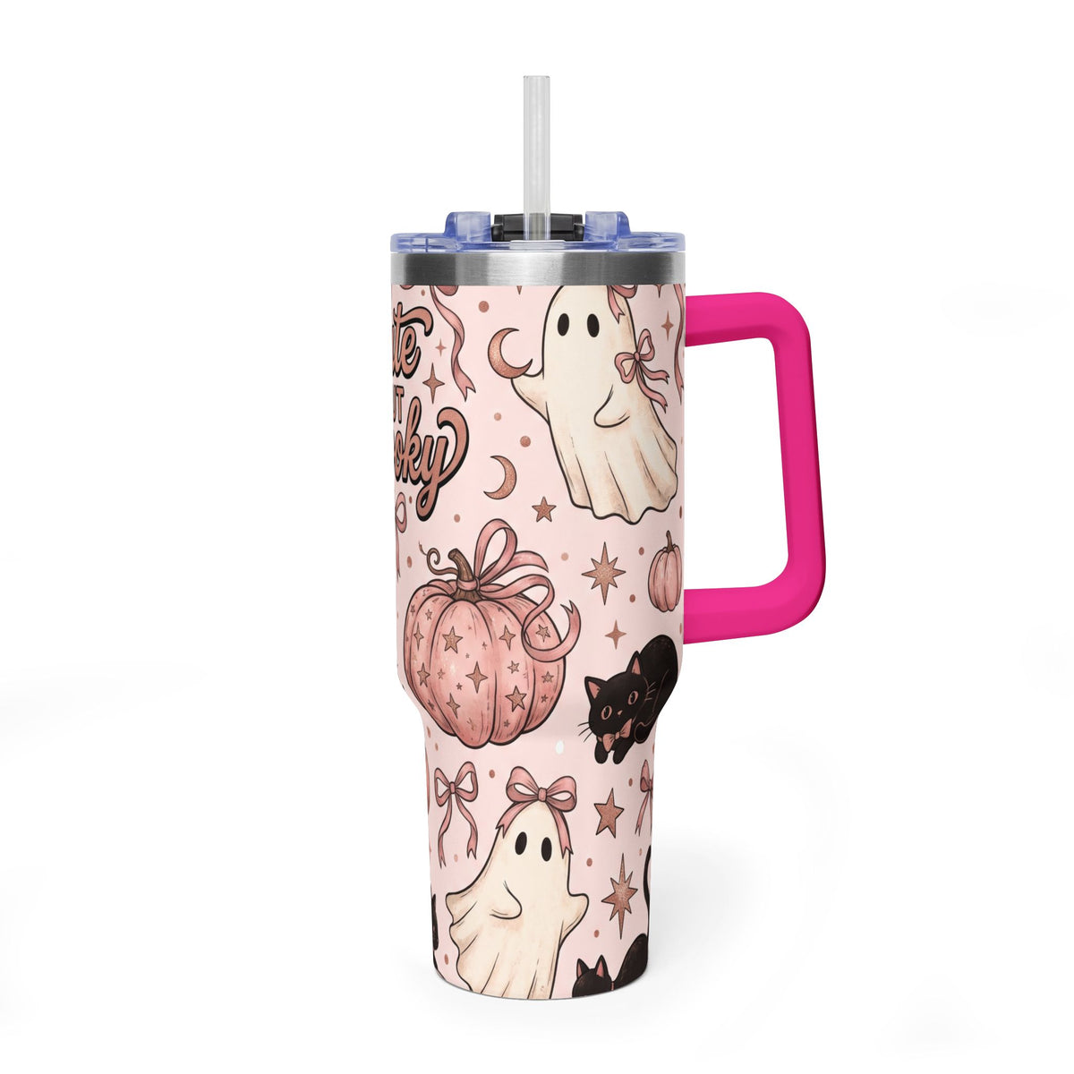 Cute But Spooky Ghosts & Pumpkins 40oz Tumbler