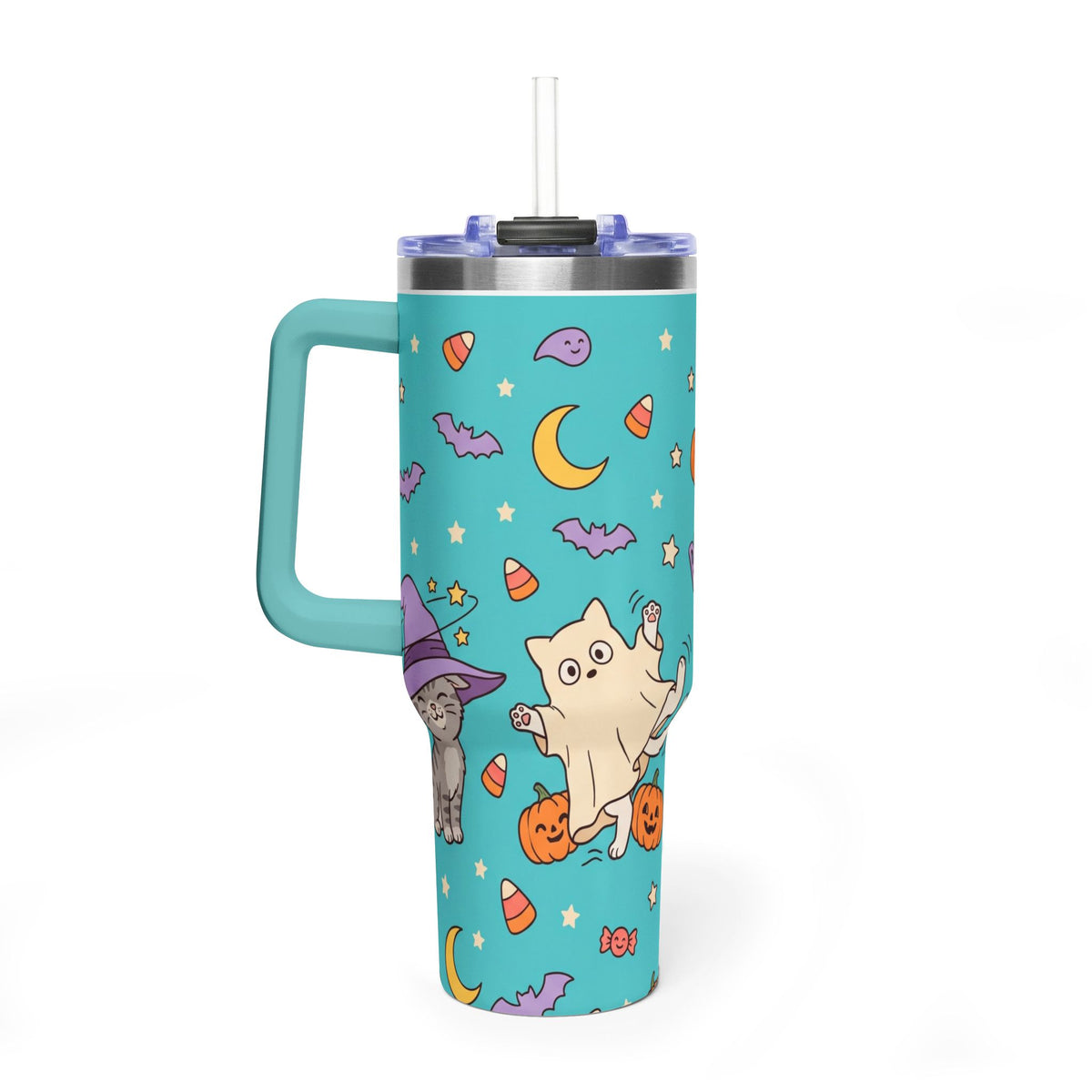 Purranormal Halloween Cat 40oz Thermal Tumbler