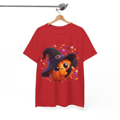 Pumpkin Witch T-Shirt — Cute Halloween Jack-o'-Lantern with Witch Hat