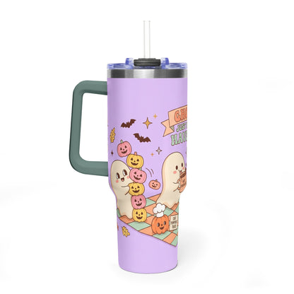 40oz Tumbler – “Ghouls Just Wanna Have Fun” Halloween Ghosts & Pumpkins