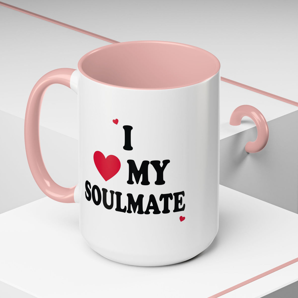 I Love My Soulmate Accent Coffee Mug