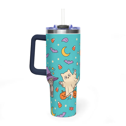 Purranormal Halloween Cat 40oz Thermal Tumbler