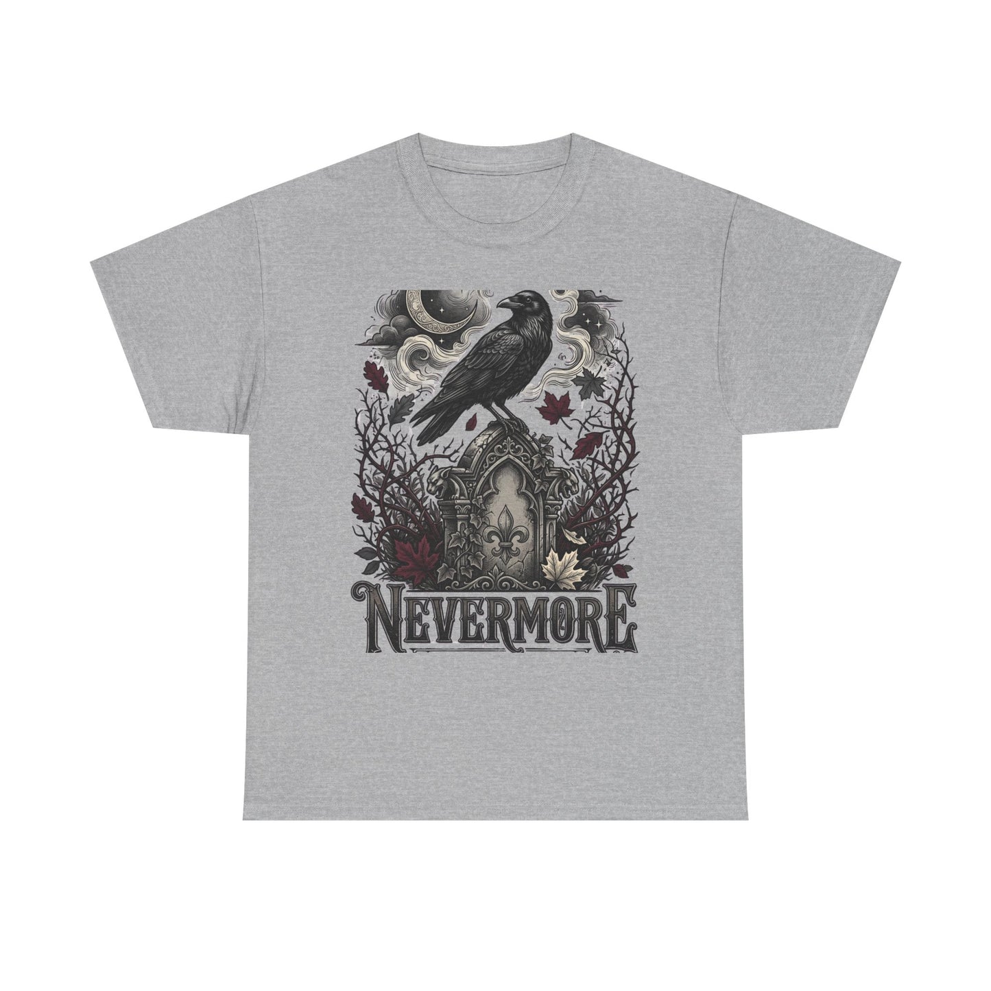 Nevermore Raven T-Shirt — Gothic Edgar Allan Poe Tribute Tee