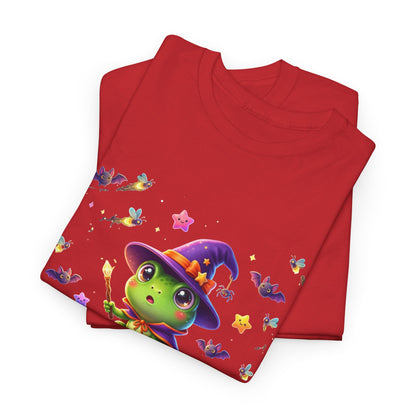Cute Witch Frog T‑Shirt — Magical Mushroom Halloween Tee