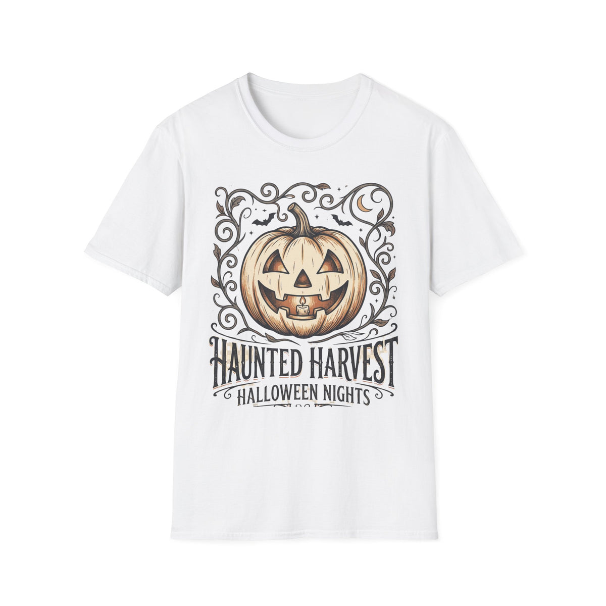 Halloween Pumpkin T-Shirt — "Haunted Harvest: Halloween Nights" Graphic Tee