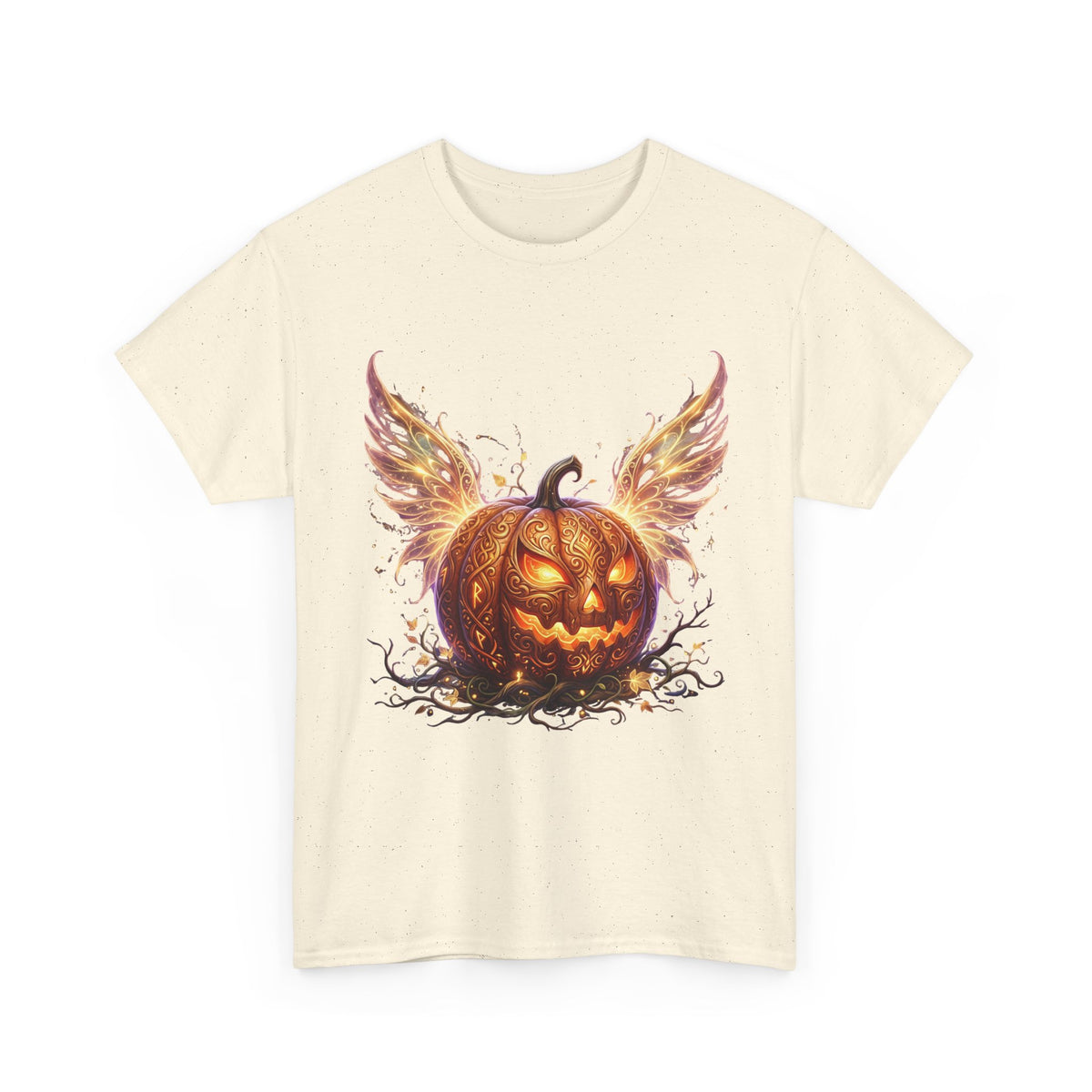 Halloween Pumpkin Tee — Winged Jack-O'-Lantern Graphic Shirt