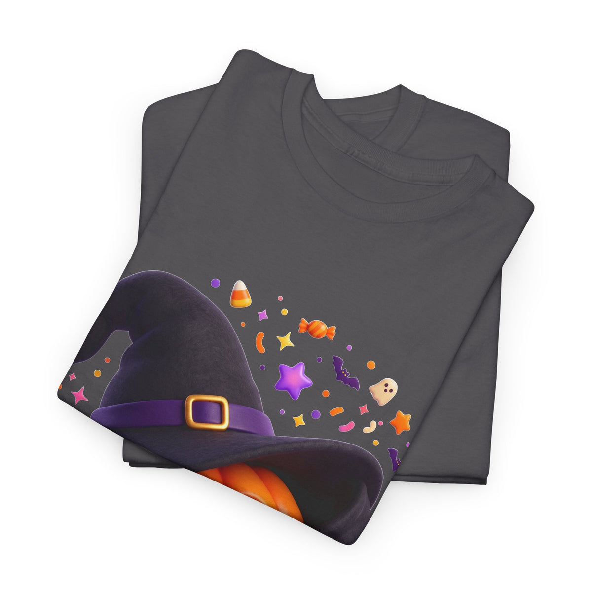 Pumpkin Witch T-Shirt — Cute Halloween Jack-o'-Lantern with Witch Hat