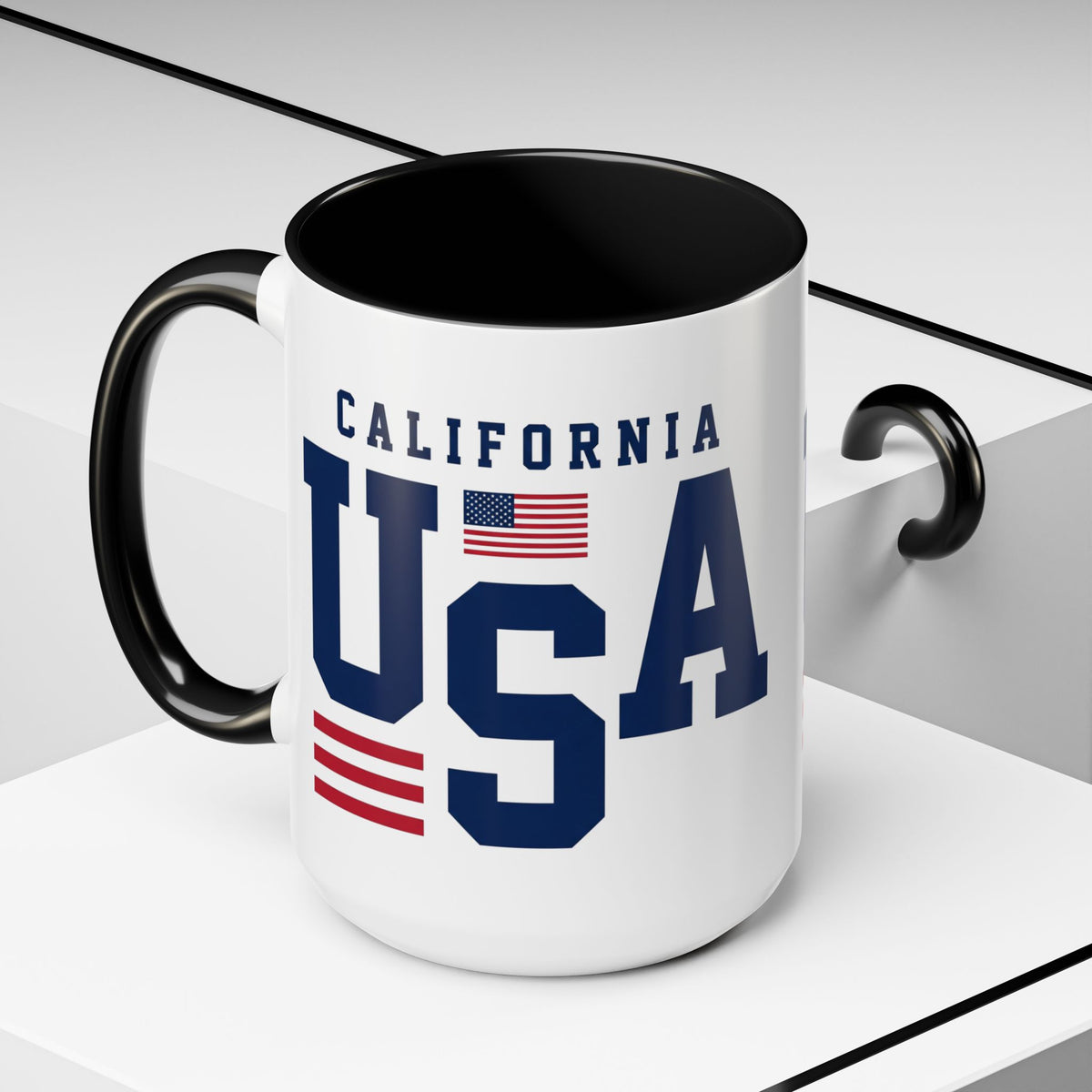 USA California Coffee Mug — Patriotic Accent 11/15oz