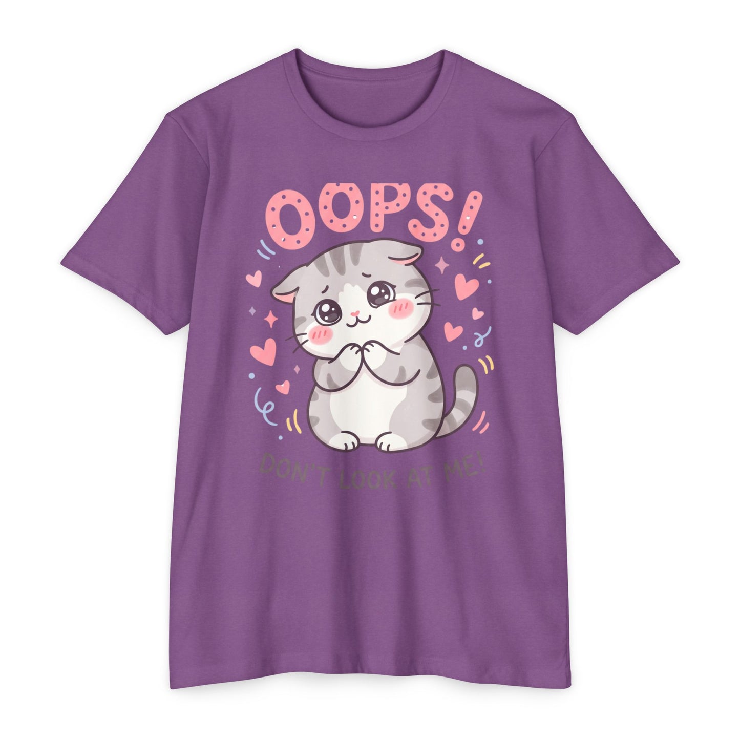Oops! Cute Kitty Graphic T-Shirt — Adorable Cat Tee for Cat Lovers