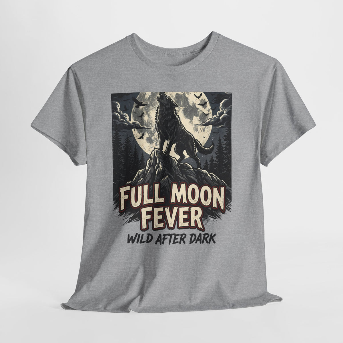 Full Moon Fever Wolf T-Shirt — 'Wild After Dark' Graphic Tee