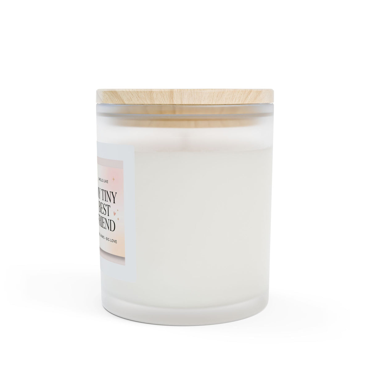 My Tiny Best Friend Frosted Glass Candle — 11oz Pet Lover Scented Candle