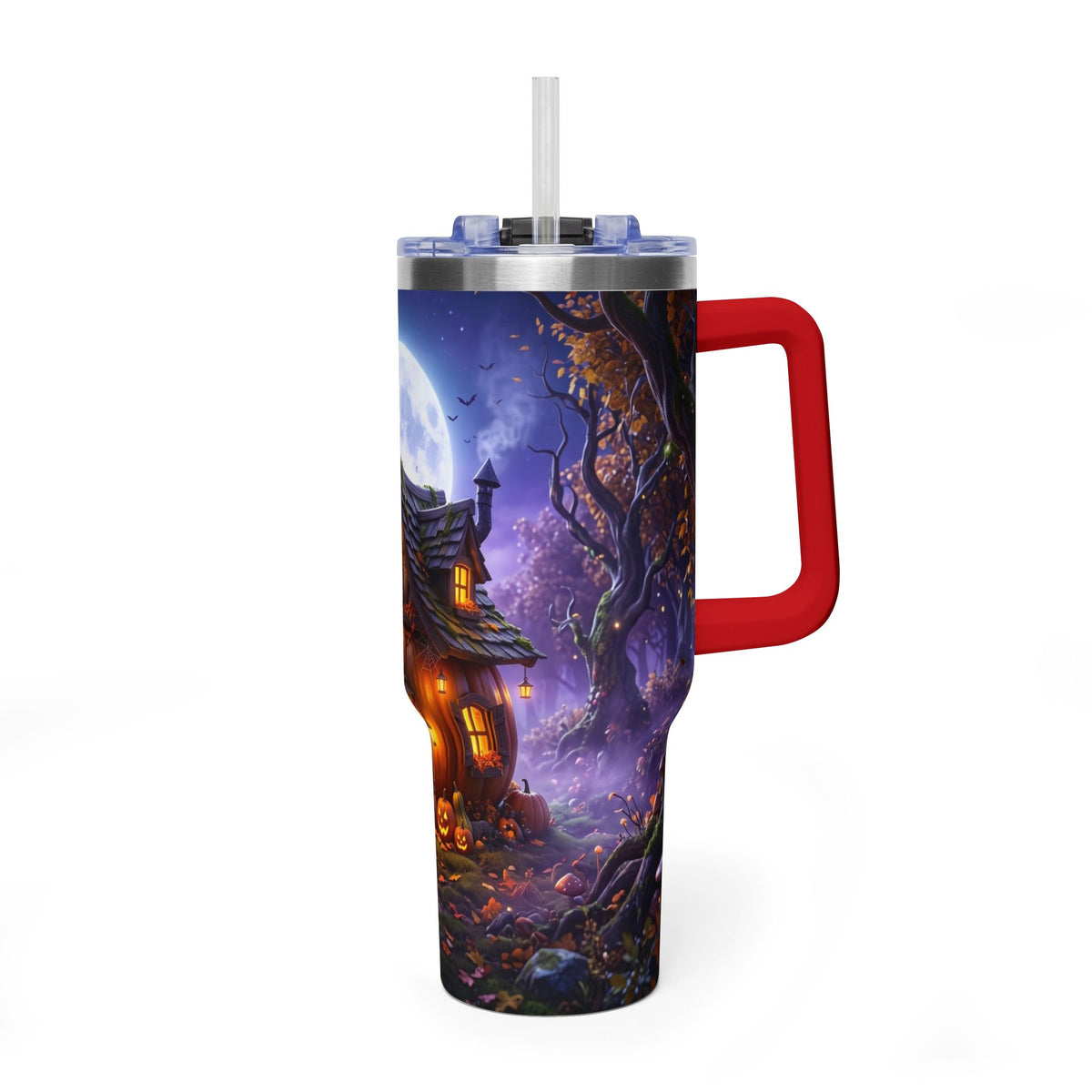 40oz Halloween Haunted Cottage Vacuum Tumbler