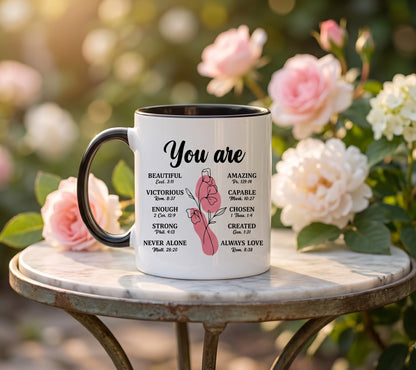 Christian Mug 11Oz, Religious Faith Bible Verse Cup, Christian Gifts for Women, Mom, Inspirational Spiritual Jesus Mug, Godly Coffee Cups, Biblical-Based Birthday Ideas