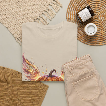 Halloween Pumpkin Tee — Winged Jack-O'-Lantern Graphic Shirt