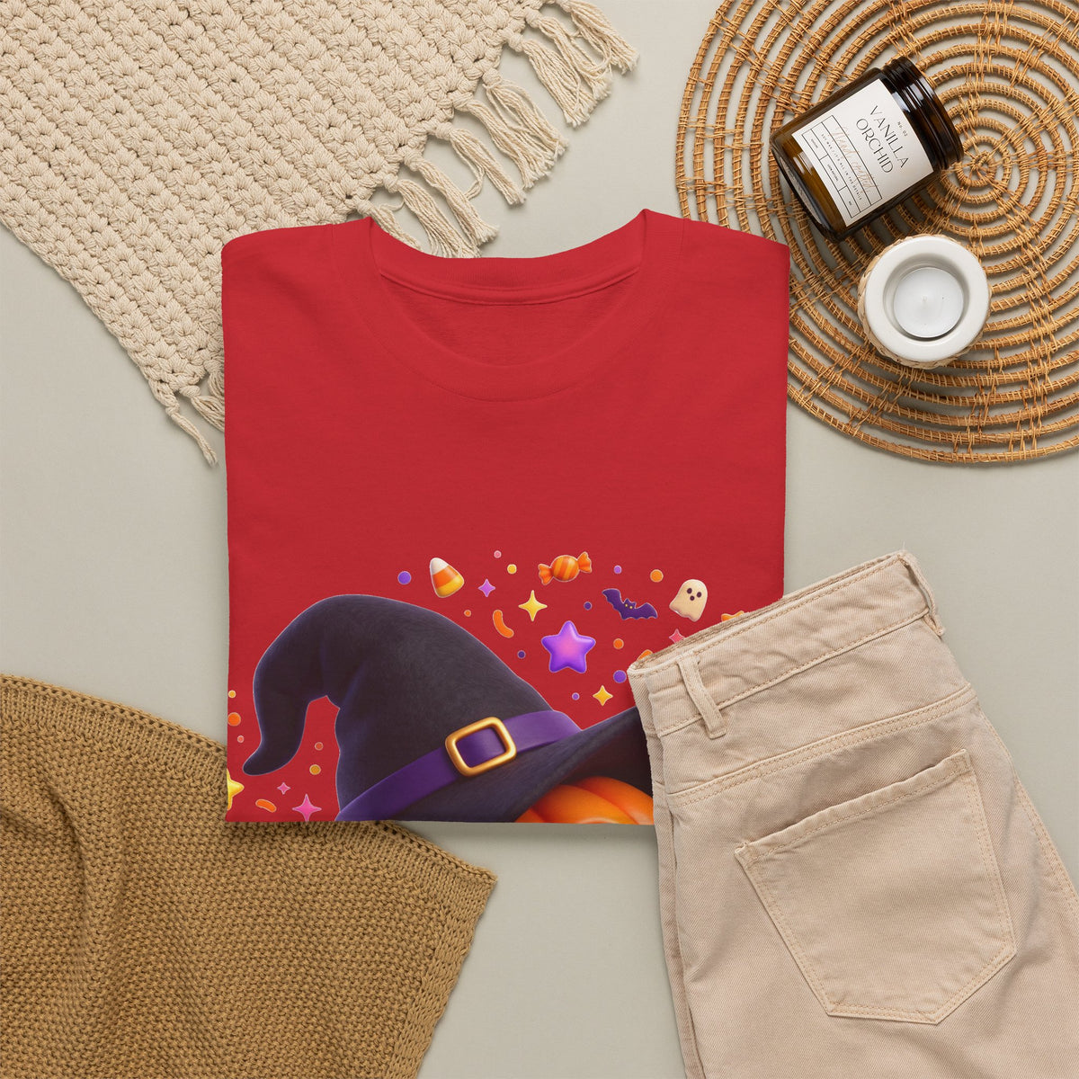 Pumpkin Witch T-Shirt — Cute Halloween Jack-o'-Lantern with Witch Hat