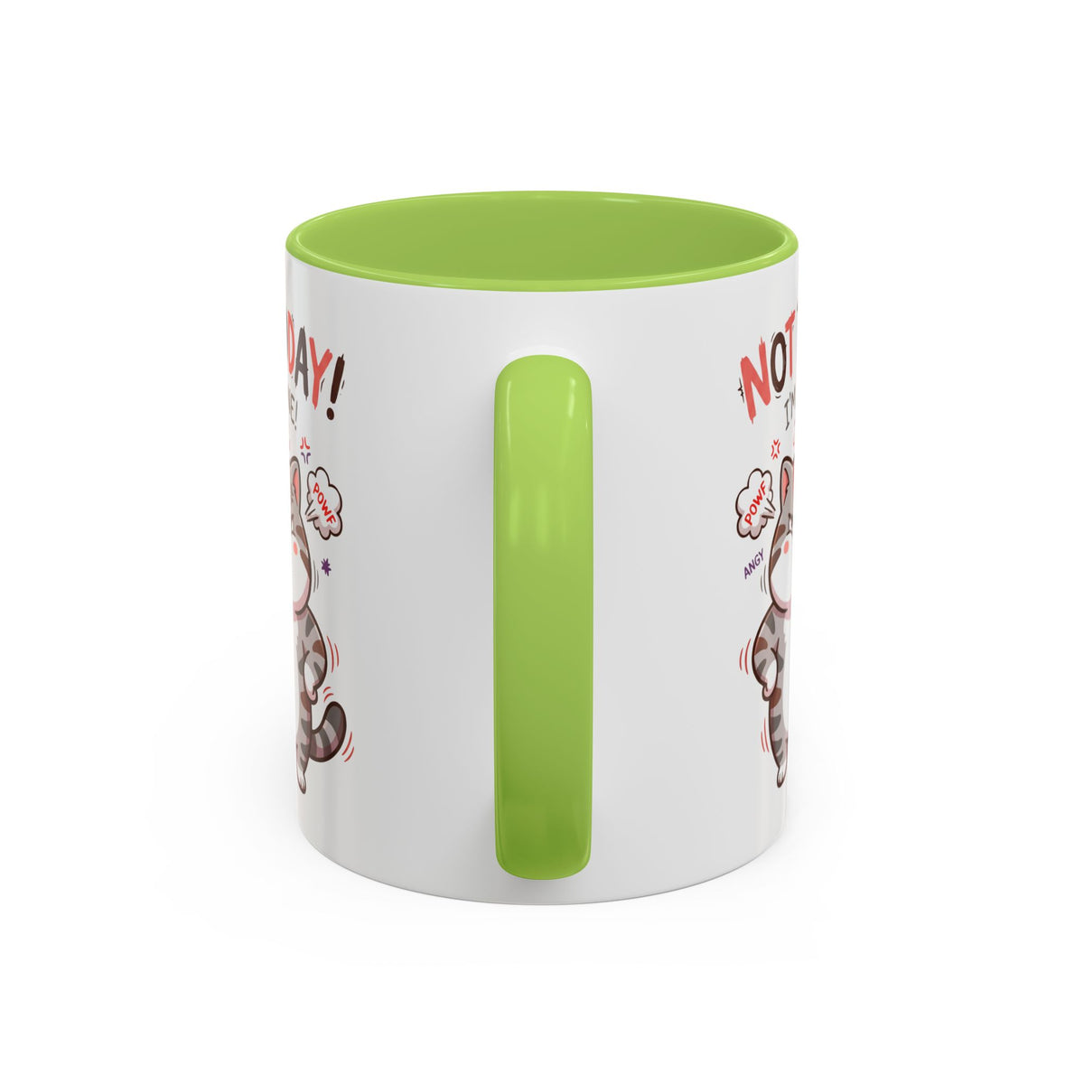 Funny Cat Mug - "Not Today! I'm Done" Accent Coffee Mug (11/15oz)
