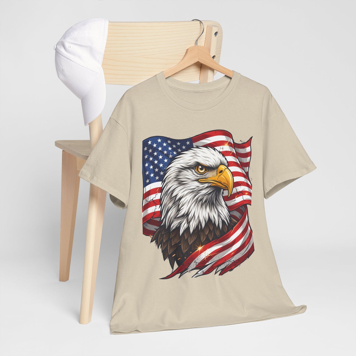 Patriotic Eagle T-Shirt – American Flag Bald Eagle Graphic Tee