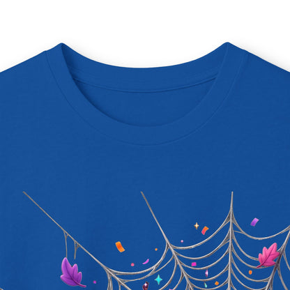 Halloween Pumpkin Spiderweb Long Sleeve Tee