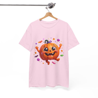 Halloween Pumpkin T‑Shirt — Happy Jack-O'-Lantern Candy Graphic Tee