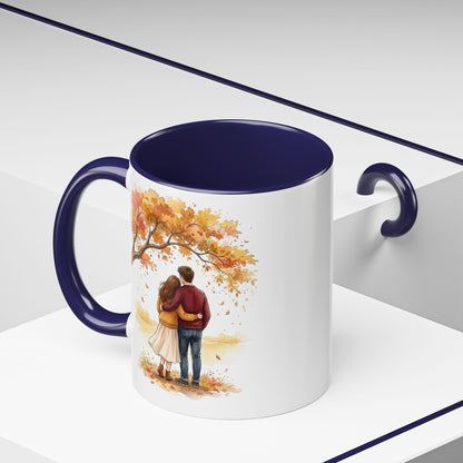 Autumn Couple Under Tree Coffee Mug