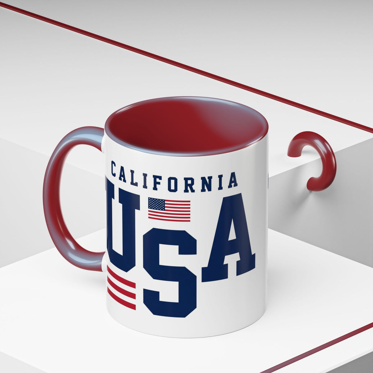 USA California Coffee Mug — Patriotic Accent 11/15oz
