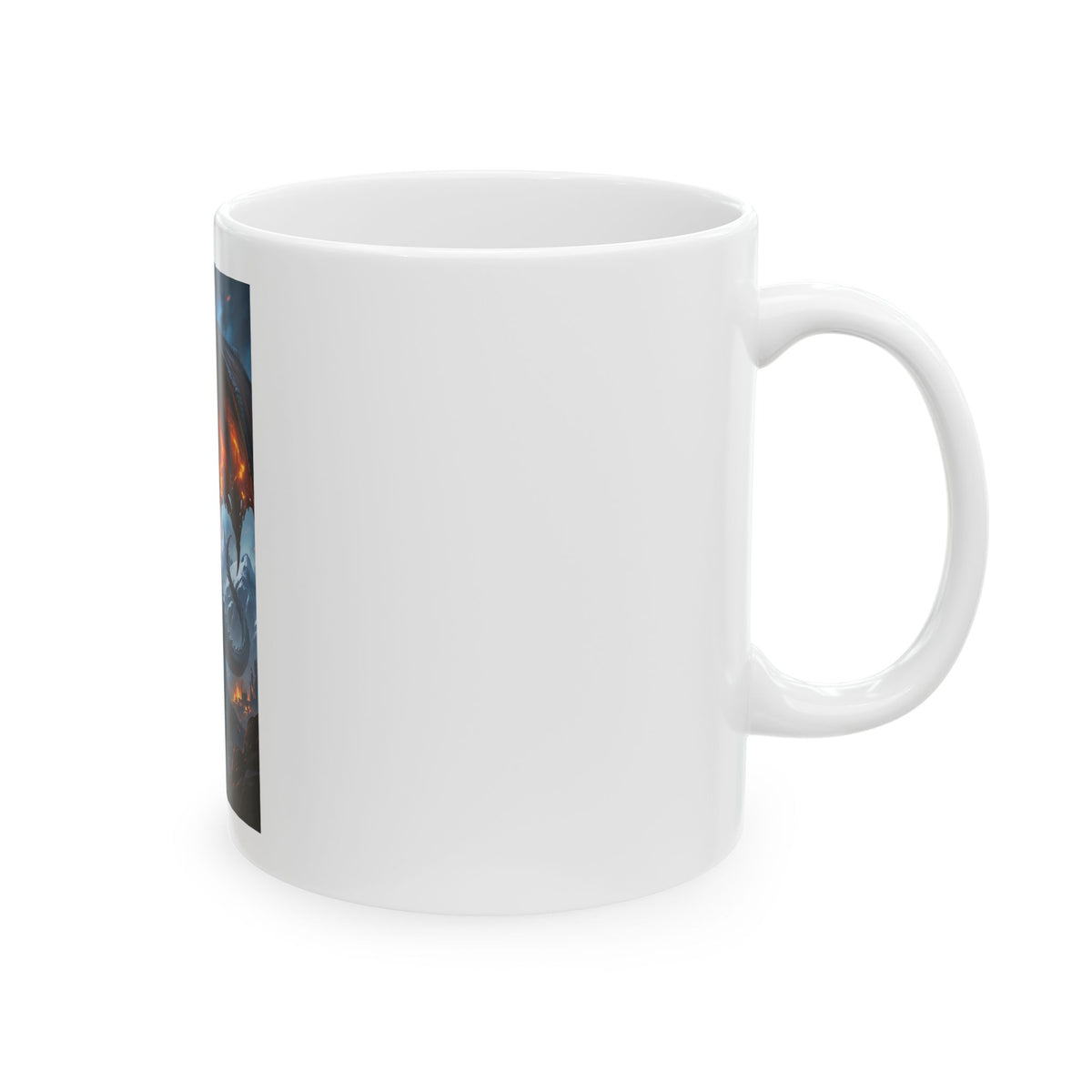 Fire Dragon Ceramic Mug — Fantasy Dragon Coffee Cup (11oz & 15oz)