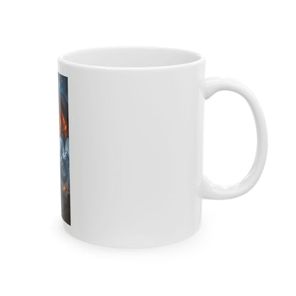 Fire Dragon Ceramic Mug — Fantasy Dragon Coffee Cup (11oz & 15oz)