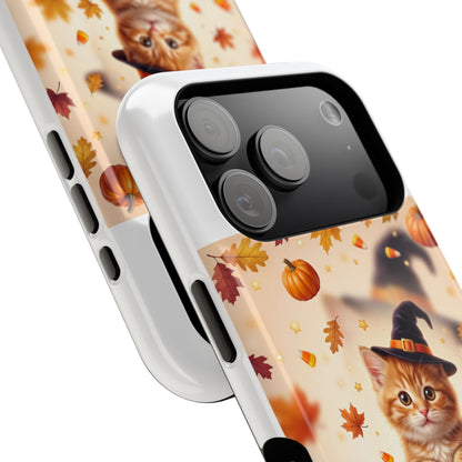 Halloween Kitty Pumpkin Phone Case — Magnetic Impact-Resistant