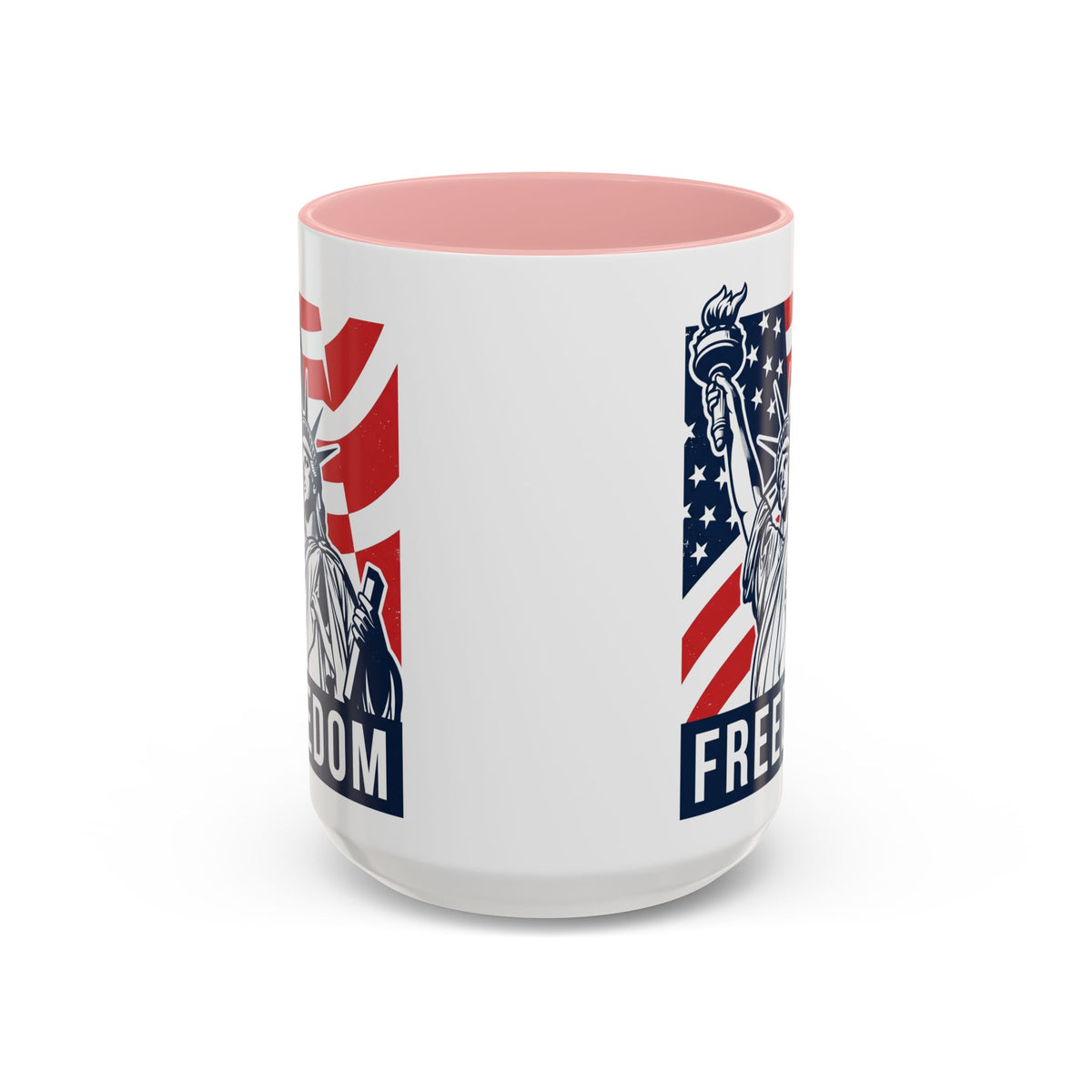 Freedom Statue Accent Coffee Mug — Patriotic Liberty 11/15oz