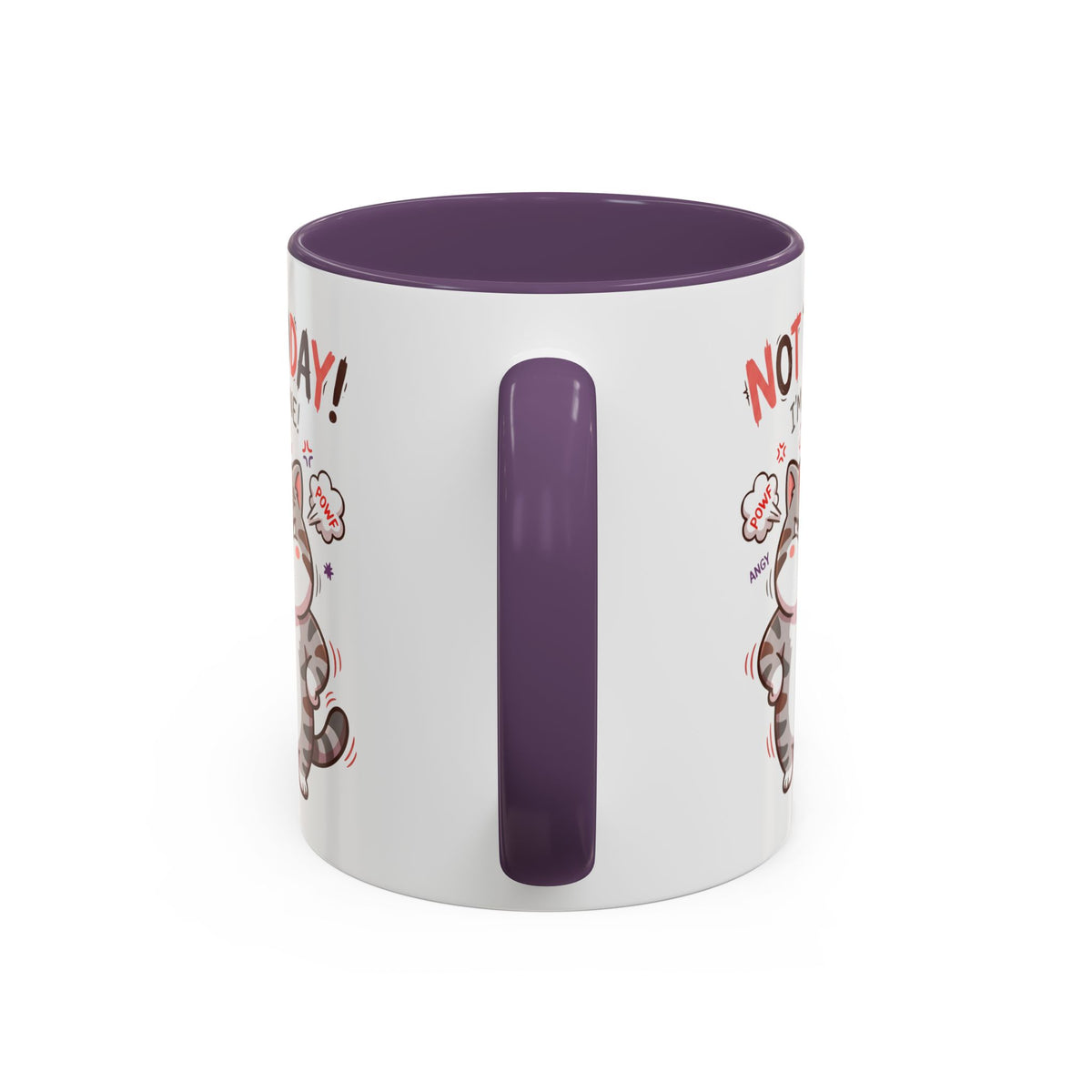 Funny Cat Mug - "Not Today! I'm Done" Accent Coffee Mug (11/15oz)