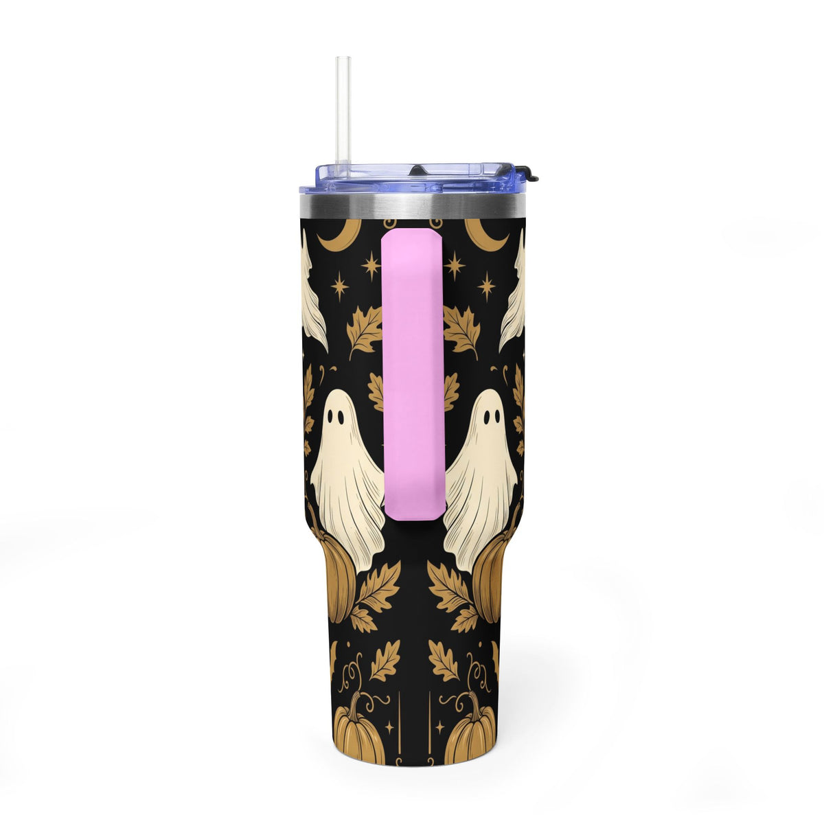 Let’s Get Spooky Halloween Ghosts & Pumpkins 40oz Thermal Tumbler