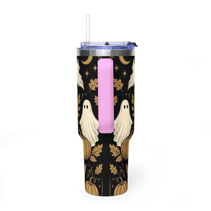 Let’s Get Spooky Halloween Ghosts & Pumpkins 40oz Thermal Tumbler
