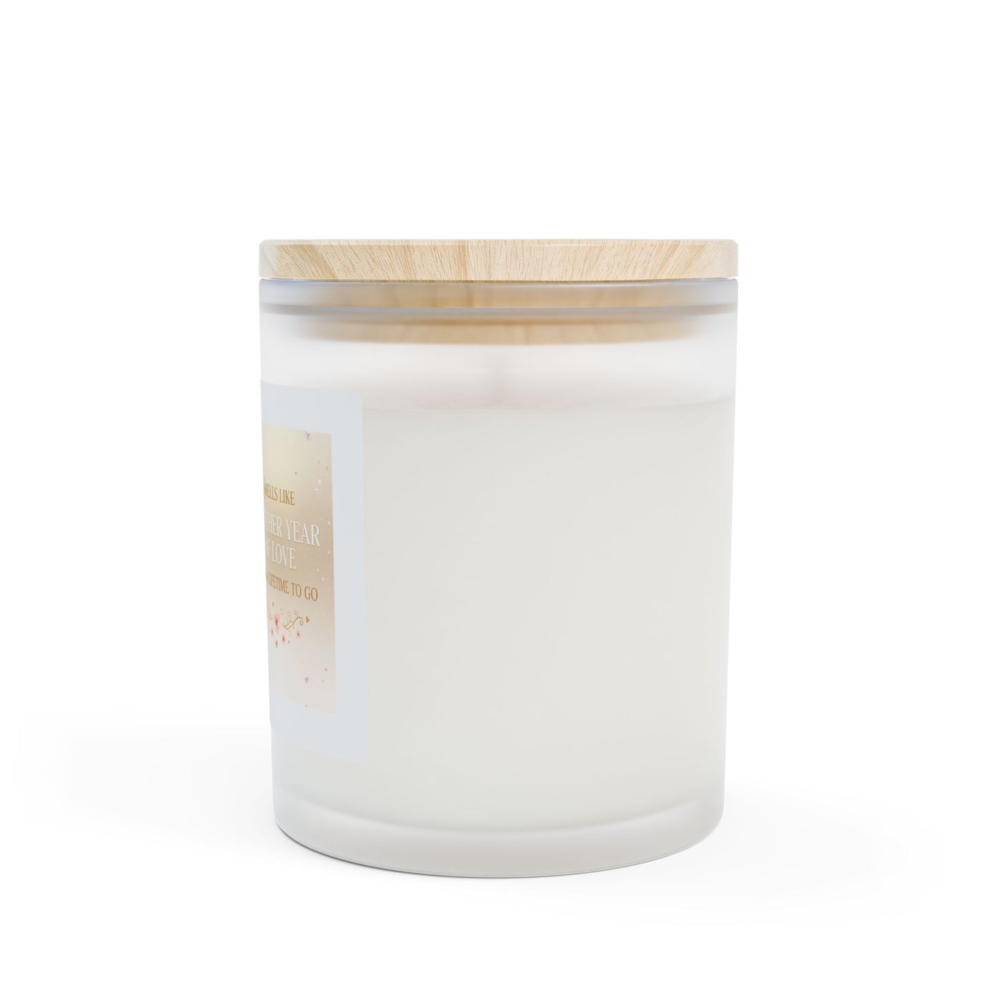 Personalized Photo Frosted Glass Candle – "Smells Like Another Year of Love" 11oz
