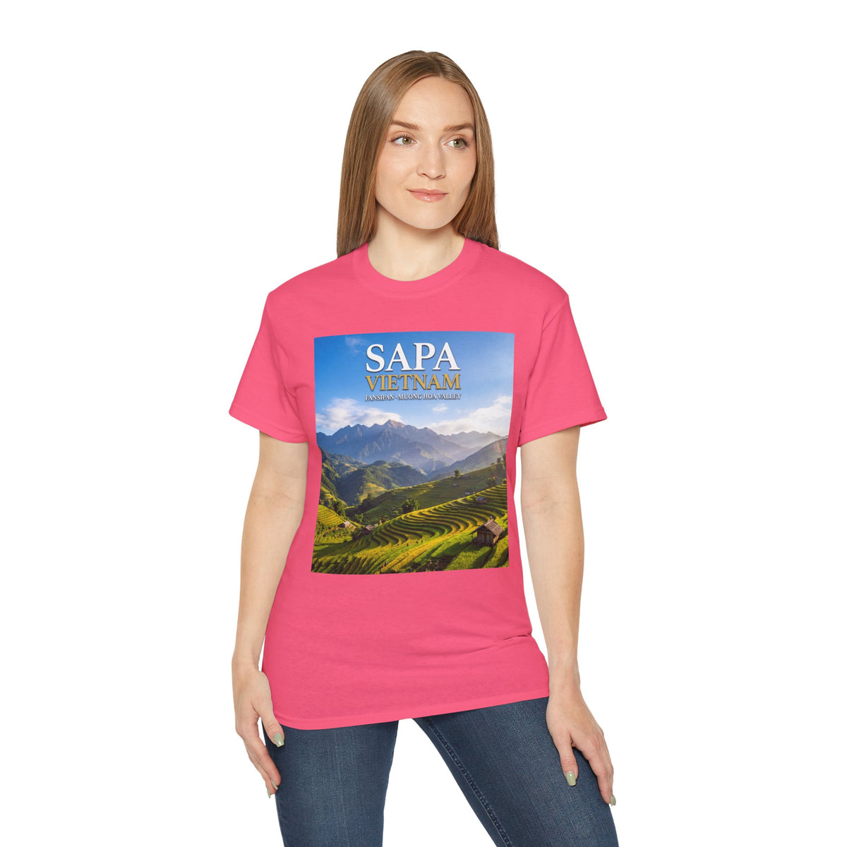 Sapa Vietnam Scenic Tee — Terraced Rice Field Travel T‑Shirt