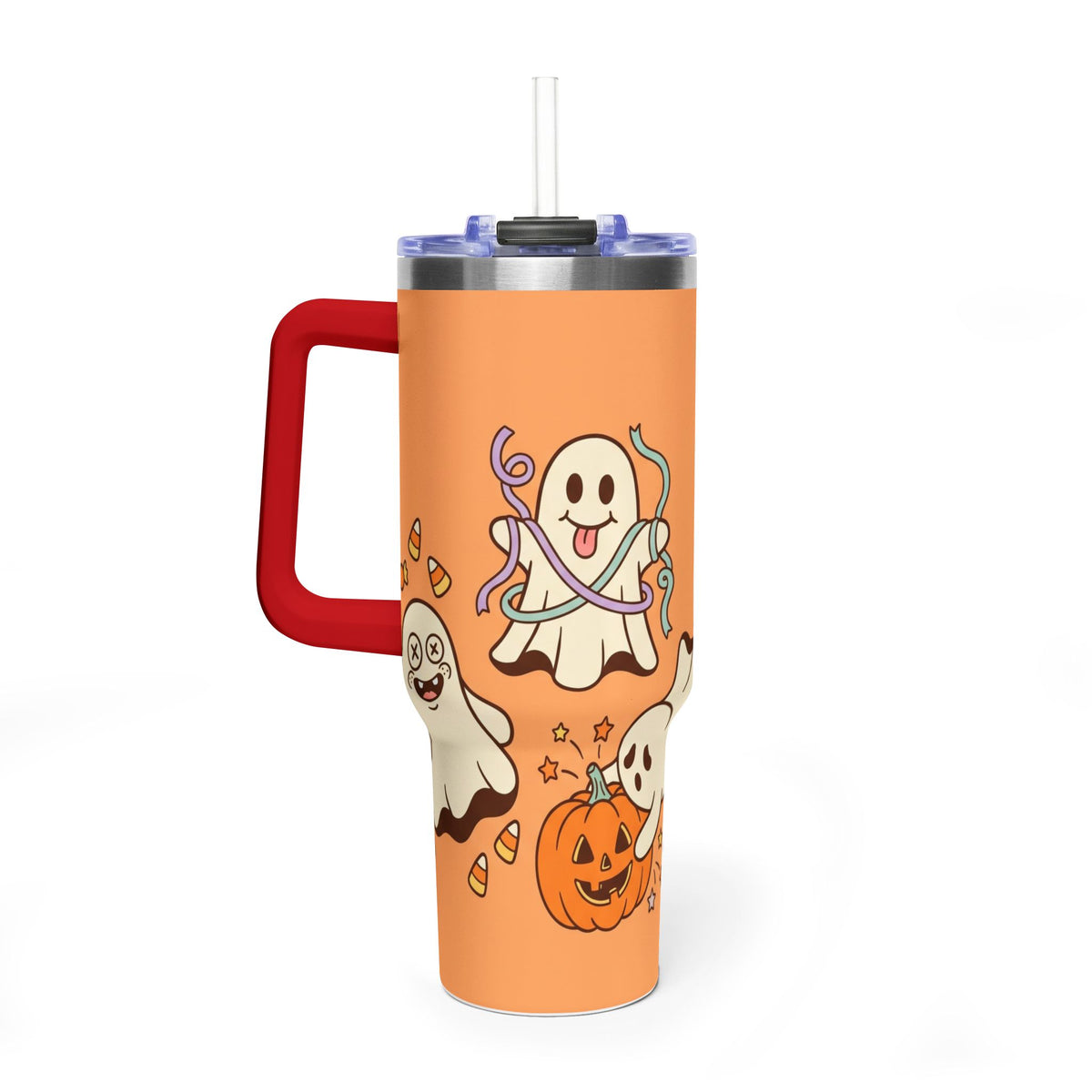 Spooky But Cute Halloween Ghosts 40oz Thermal Tumbler