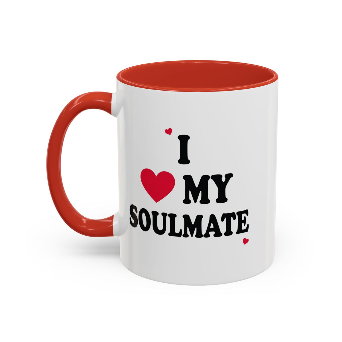 I Love My Soulmate Accent Coffee Mug