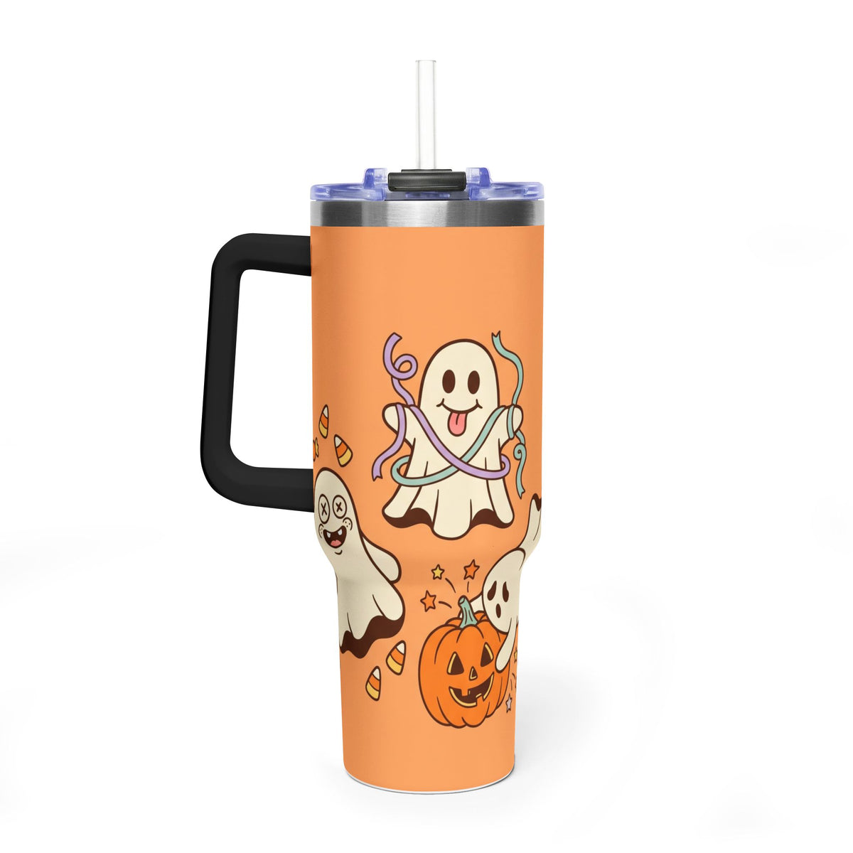 Spooky But Cute Halloween Ghosts 40oz Thermal Tumbler